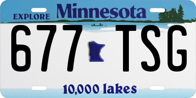 MN license plate 677TSG