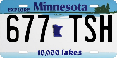 MN license plate 677TSH
