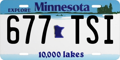 MN license plate 677TSI