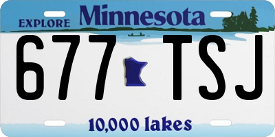 MN license plate 677TSJ