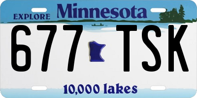 MN license plate 677TSK