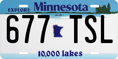 MN license plate 677TSL