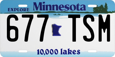 MN license plate 677TSM