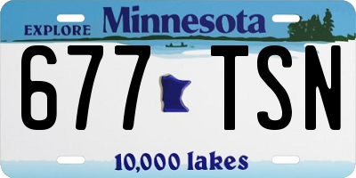 MN license plate 677TSN