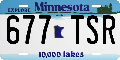 MN license plate 677TSR