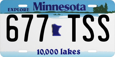 MN license plate 677TSS