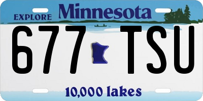 MN license plate 677TSU