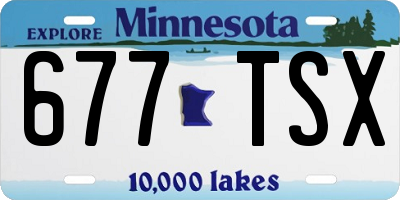 MN license plate 677TSX