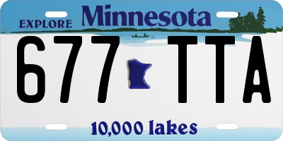 MN license plate 677TTA