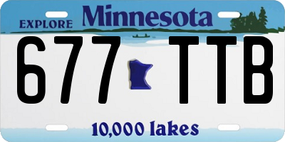 MN license plate 677TTB