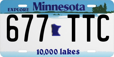 MN license plate 677TTC