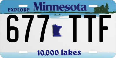 MN license plate 677TTF