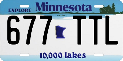 MN license plate 677TTL