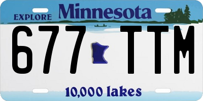 MN license plate 677TTM
