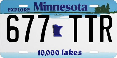 MN license plate 677TTR