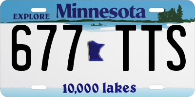 MN license plate 677TTS