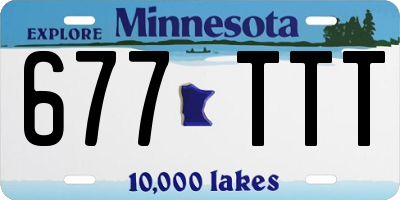 MN license plate 677TTT