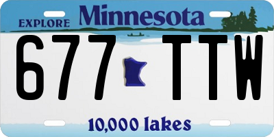 MN license plate 677TTW