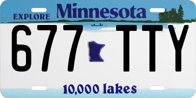 MN license plate 677TTY