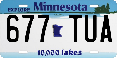 MN license plate 677TUA
