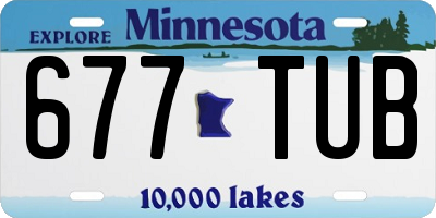 MN license plate 677TUB