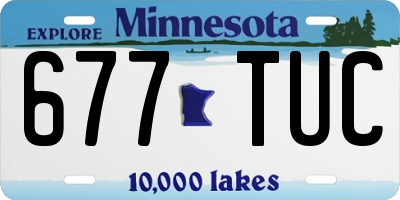 MN license plate 677TUC