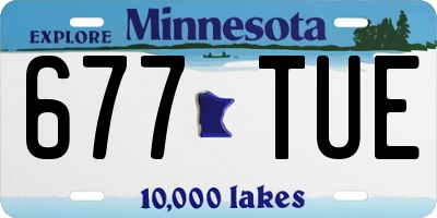 MN license plate 677TUE