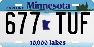 MN license plate 677TUF