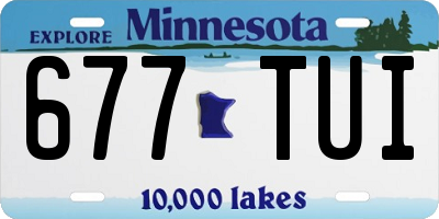 MN license plate 677TUI