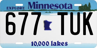 MN license plate 677TUK