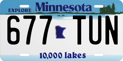 MN license plate 677TUN
