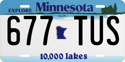 MN license plate 677TUS