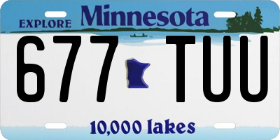 MN license plate 677TUU