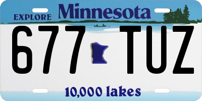MN license plate 677TUZ