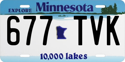 MN license plate 677TVK
