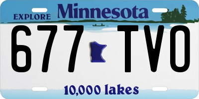 MN license plate 677TVO
