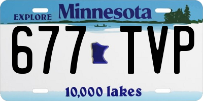 MN license plate 677TVP
