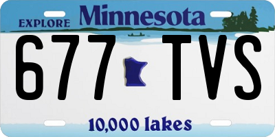 MN license plate 677TVS