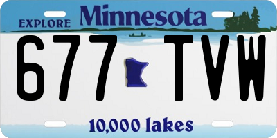 MN license plate 677TVW