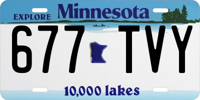 MN license plate 677TVY