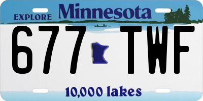 MN license plate 677TWF