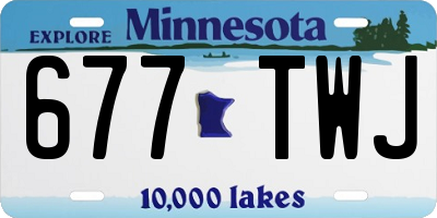MN license plate 677TWJ