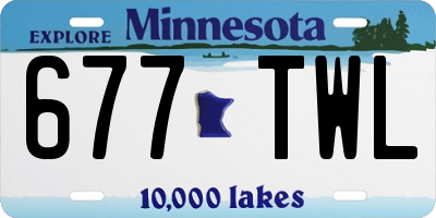 MN license plate 677TWL