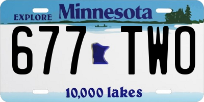MN license plate 677TWO
