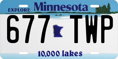 MN license plate 677TWP