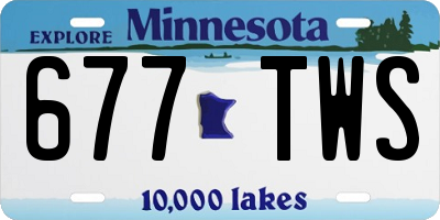 MN license plate 677TWS