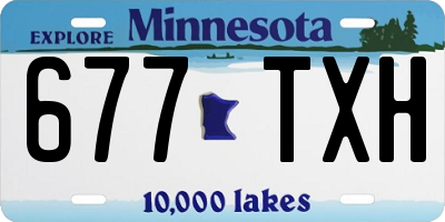 MN license plate 677TXH