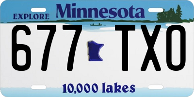 MN license plate 677TXO