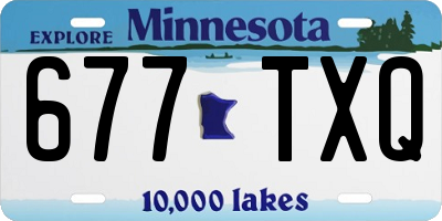 MN license plate 677TXQ