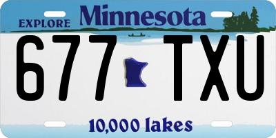 MN license plate 677TXU